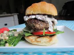 Transfer to the buns, top with roasted red peppers and a fried egg. Lamb Burger With Feta Olive Burger Sauce Tasty Kitchen A Happy Recipe Community