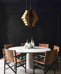 Leather Director S Chairs Monochrome Round Table Contemporary Furniture Gold Dining Room Masculine Dining Room Dining Room Design