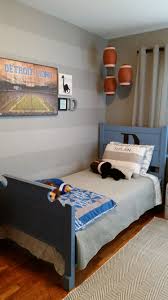 Little Boy Detriot Lions Football Bedroom Blue And Grey Football Bedroom Home Home Decor
