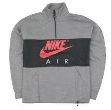 Black And Grey Nike Hoodie Details About Nike Air Half Zip Fleece Pullover Sweatshirt Mens Black Grey Red Av3019 091 Zs L Mens Sweatshirts Fleece Pullover Pullover Sweatshirt