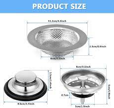 Maybe you would like to learn more about one of these? Buy 3 Pieces Kitchen Sink Stopper Strainer Garbage Disposal Plug Stainless Steel Universal Anti Clogging Kitchen Sink Filter Sieve Basket Strainer Wide Rim For Kitchen Sink Drain Online In Turkey B0897hntp8