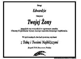 Check spelling or type a new query. Nie Zyje Zona Edwarda Miszczaka Dyrektor Tvn Zostal Wdowcem Super Express Wiadomosci Polityka Sport