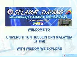 Das kerngeschäft von plsp bestand dann darin, akademische mitarbeiter der fachhochschule in verschiedenen. Ppt Welcome To Universiti Tun Hussein Onn Malaysia Uthm With Wisdom We Explore Powerpoint Presentation Id 6763028