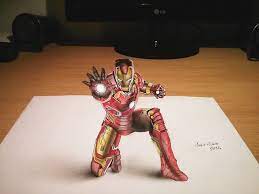 This tutorial is for all the marvel comics fans that are awaiting the release of the new iron man movie in theaters 05.02.08. Nikola Culjic Art Iron Man 3d A3 Size Faber Castell Polychromos Facebook