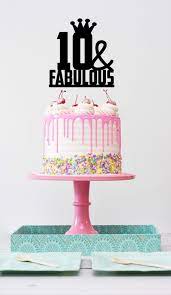 10th Birthday Cake Topper 10th Birthday 10 Years Old Any Etsy In 2021 Birthday Cake Toppers 10 Birthday Cake Kids Birthday Cakes Girls