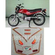 Jual STIKER HONDA WIN 100 TAHUN 1999 STRIPING LIS STANDAR ORI WIN100