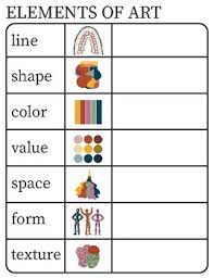 Elements Of Art And Principles Of Design Worksheet By Rebecca Barron