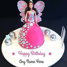 Happy Birthday Cake Images With Name And Photo Happy Birthday Cakes With Names Barbie Doll Cake With Name Happy Birthday Cake Any Name Here Doll Cake Barbie Doll Cakes Barbie Doll Birthday Cake
