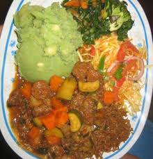 Kenyan Cuisine Stew Potatos Cabbage And Mokimo Kenyan Food African Cooking Rice Side Dish Recipes