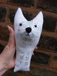 Sale Fake Taxidermy Shabby Chic Vintage Embroidered Fabric Fabric Cat Head Tilly Lane Treasures The site owner hides the web page description.