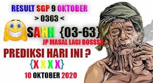 Prediksi Togel Sgp Hari Ini 10 10 2020 Rumus Sgp Togel Online Takdir Oktober Makau