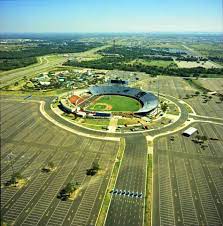 The rangers opened their 2021 home schedule with a stadium full of fans at globe life field in arlington, and they did it against a team that isn't even allowed to play home games at its own stadium this year. The Early Days Of Ranger Stadium Excellent Photo From The Air Note Six Flags In The Background And The Turnpik Arlington Stadium Baseball Park Mlb Stadiums