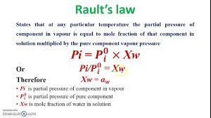 Raoult S Law And Water Activity Youtube
