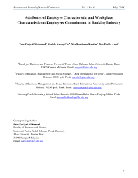 Một cách treo tv tạm thời để xem bóng ngoài sân. Pdf Attributes Of Employee Characteristic And Workplace Characteristic On Employee Commitment In Banking Industry Yati Zam And Nur Rozzienna Academia Edu