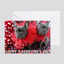 The illustration is hand drawn by lily kao then digitally printed on the paper. French Bulldog Valentine Greeting Cards Cafepress
