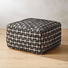Black And White Ottoman Pouf Handwoven Triangle Black And White Pouf Reviews Cb2 Black And White Dining Room Pouf Pouf Seating
