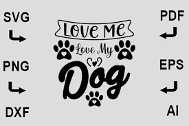 Love Me Love My Dog SVG Afbeelding door CreativeDesignShop · Creative  Fabrica