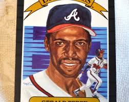 GERALD PERRY No 22 Donruss Diamond King Baseball Card 1988 Mlb Atlanta  Collectible Vintage Sports Trading Card Memorabilia Panchosporch