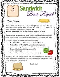 Sandwich Book Report Book Report Templates Book Report Book Report Projects