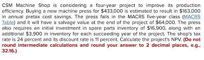 40% of the web is built on wordpress. Solved Csm Machine Shop Is Considering A Four Year Projec Chegg Com