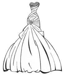 Best Wedding Gown Coloring Picture Fashion Illustration Sketches Dresses Dress Design Drawing Color