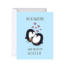 What should you get a new girlfriend for her birthday? Amazon Com Cute Anniversary Card For Boyfriend Girlfriend Birthday Card For Her Him Penguin Couple Greeting Card For Husband Wife Handmade Products