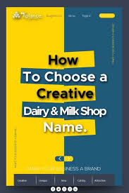 How To Choose A Creative Dairy Milk Shop Name Shop Name Ideas Coffee Shop Names Store Names Ideas