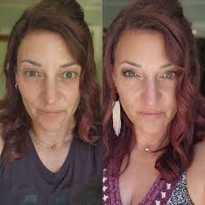 ✨ Confidence isn't about covering up, it's about enhancing what's already  there. On the left: me, fresh-faced and showing up as I am. On the right:  me, still me … but with