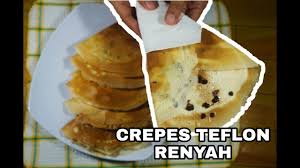 Teflon adalah nama dagang terdaftar dari bahan plastik yang sangat berguna politetrafluoroetilena (ptfe). Resep Kue Leker Crepes Teflon Renyah Kue Leker Teflon Buat Kue