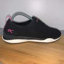 Kuru Stride Women's Black with Pink Knit Slip On Sneakers Comfort Size  10.5 | eBay