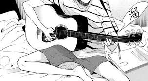 Black And White Anime Boy With Guitar Monochrom Anime Kawaii Anime Anime Boy Anime