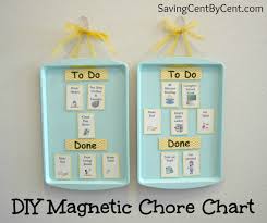 diy magnetic chore chart saving cent by cent