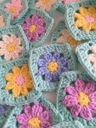 Maybe you would like to learn more about one of these? 30 Granny Squares Crochet Flower Centre Pastel Colours Hand Etsy Crochet Flower Squares Crochet Square Patterns Crochet Daisy