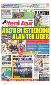 Jewish newsweekly published in turkey. 07 Subat 2021 Pazar Yeni Asir Gazetesi Manset