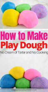 How To Make No Cook Playdough Without Cream Of Tartar Playdough Cooked Playdough Homemade Playdough