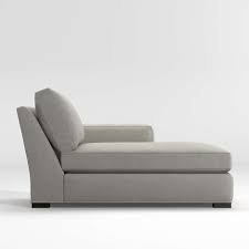 Suede herringbone fabric is complemented with acanthus pattern toss pillows. Axis Ii Right Arm Chaise Lounge Reviews Crate And Barrel