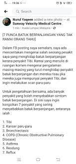 Batuk berpanjangan mempunyai pelbagai punca dan perkara ini akan mengganggu urusan kerja kita batuk yang kronik didefinisikan sebagai batuk yang melebihi 8 minggu bagi orang dewasa dan. Dr Nurul Yaqeen On Twitter 7 Punca Batuk Berpanjangan Yang Tak Ramai Orang Tahu Https T Co 3k9onsshvm Medtweetmyhq