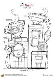 Coloriage Angleterre Tea Time Apprendre L Anglais Boite A The Angleterre