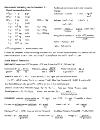 Fillable Online Advanced Chemistry Useful Handout 1 Fax