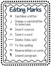 Editing Marks For Primary Editing Marks Editing Writing