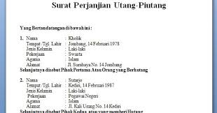 Berikut ini merupakan beberapa contoh surat perjanjian hutang piutang yang bisa anda unduh. Contoh Surat Rasmi Hutang Khabi News