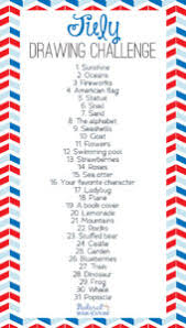 Artists can accomplish this feat by participating in the 365 challenge's invigorating daily drawing prompts and monthly drawing challenges. July Drawing Challenge Ideas Natural Beach Living