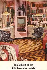 Pink And Black Retro Bedrooms Retro Interior Design Retro Room