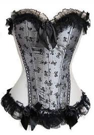 Black And White Lace Corset Pin On Lace Corset