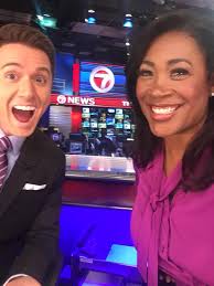 One week ago @joeroetz was here in the #Plex@watching his hometown  @philadelphiaeagles win the Super Bowl. I think he's still flying high!  Join us #onair & #online @wsvn #weekend #deskduty #newsplex