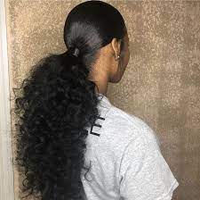 How To Do A Quick Weave Ponytail Step By Step At Home Hair Ponytail Styles Weave Ponytail Hairstyles Black Ponytail Hairstyles