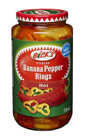 Enjoy straight out of the jar or use them to top off your favorite sandwiches and subs. Bick S Pickled Hot Banana Pepper Rings 750ml Walmart Canada