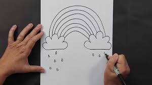 How To Draw A Rainbow And Clouds Beginners Drawing Tutorial Of Kids Drawing Tutorials For Beginners Drawing Tutorial Drawing For Beginners