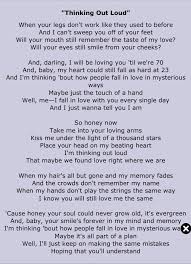 Thinking Out Loud With Images Music Quotes Lyrics Song Quotes Lyrics Meaning
