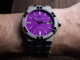 Hands-On: Maurice Lacroix Aikon Automatic Titanium Purple Dial Watches | aBlogtoWatch